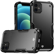 For iPhone 12/12 Pro Case Dual Layer Shockproof Ergonomic Grip + Tempered Glass