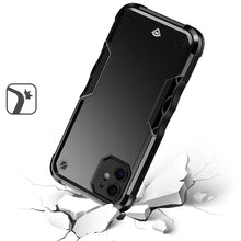 For iPhone 12/12 Pro Case Dual Layer Shockproof Ergonomic Grip + Tempered Glass
