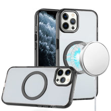 For iPhone 11 Pro Max Case Trans-Clear Metal Buttons Phone Cover +Tempered Glass