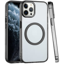 For iPhone 11 Pro Max Case Trans-Clear Metal Buttons Phone Cover +Tempered Glass