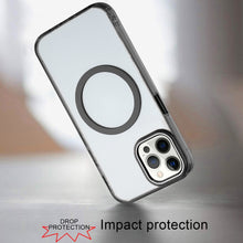 For iPhone 11 Pro Max Case Trans-Clear Metal Buttons Phone Cover +Tempered Glass