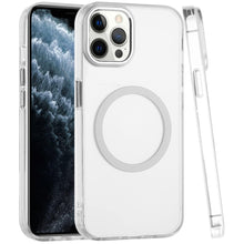 For iPhone 11 Pro Max Case Trans-Clear Metal Buttons Phone Cover +Tempered Glass