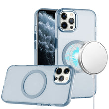 For iPhone 11 Pro Max Case Trans-Clear Metal Buttons Phone Cover +Tempered Glass