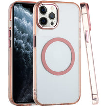 For iPhone 11 Pro Max Case Trans-Clear Metal Buttons Phone Cover +Tempered Glass