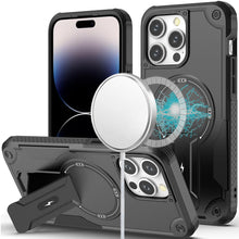 For iPhone 14 PRO MAX 6.7 in. Case Magnetic Circle Rugged Grip Kickstand Cover