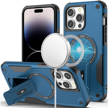 For iPhone 14 PRO MAX 6.7 in. Case Magnetic Circle Rugged Grip Kickstand Cover