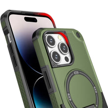 For iPhone 14 PRO MAX 6.7 in. Case Magnetic Circle Rugged Grip Kickstand Cover