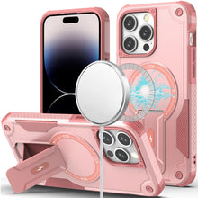 For iPhone 14 PRO MAX 6.7 in. Case Magnetic Circle Rugged Grip Kickstand Cover