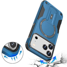 For iPhone 17 Pro Max Case Magnetic Circle Rugged Grip Kickstand +Tempered Glass