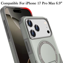 For iPhone 17 Pro Max Case Magnetic Circle Rugged Grip Kickstand +Tempered Glass