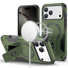 For iPhone 17 Pro Max Case Magnetic Circle Rugged Grip Kickstand +Tempered Glass