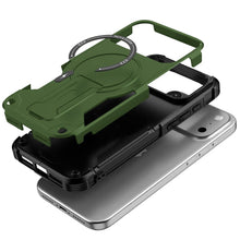 For iPhone 17 Pro Max Case Magnetic Circle Rugged Grip Kickstand +Tempered Glass