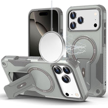 For iPhone 17 PRO Case Magnetic Circle Rugged Grip Kickstand + Tempered Glass