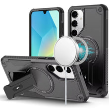 For Samsung A16 5G Case Magnetic Circle Rugged Grip Kickstand + Tempered Glass