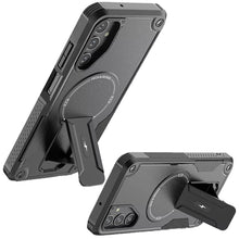 For Samsung A17 5G Case Magnetic Circle Rugged Grip Kickstand + Tempered Glass