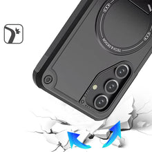 For Samsung A17 5G Case Magnetic Circle Rugged Grip Kickstand + Tempered Glass