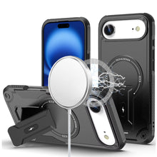 For iPhone Air Case Magnetic Circle Rugged Grip with Kickstand + Tempered Glass