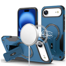 For iPhone Air Case Magnetic Circle Rugged Grip with Kickstand + Tempered Glass