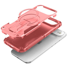 For iPhone Air Case Magnetic Circle Rugged Grip with Kickstand + Tempered Glass