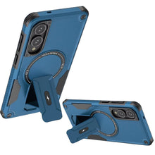 For Samsung S25 Edge Case Magnetic Circle Rugged Grip Kickstand + Tempered Glass