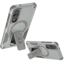 For Samsung S25 Edge Case Magnetic Circle Rugged Grip Kickstand + Tempered Glass