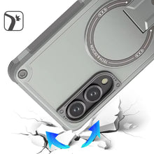 For Samsung S25 Edge Case Magnetic Circle Rugged Grip Kickstand + Tempered Glass