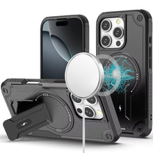 For iPhone 16 PRO MAX Case Magnetic Circle Grip Kickstand Cover + Tempered Glass