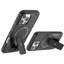 For iPhone 16 PRO MAX Case Magnetic Circle Grip Kickstand Cover + Tempered Glass