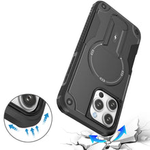 For iPhone 16 PRO MAX Case Magnetic Circle Grip Kickstand Cover + Tempered Glass