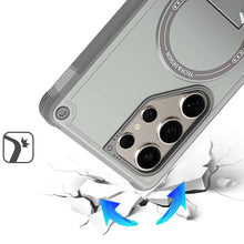 For Samsung S25 Ultra Case Magnetic Circle Rugged Grip Kickstand +Tempered Glass