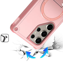 For Samsung S25 Ultra Case Magnetic Circle Rugged Grip Kickstand +Tempered Glass