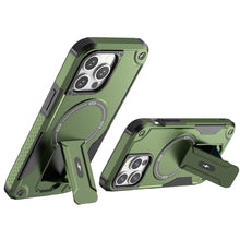 For iPhone 12 Pro Max Case Magnetic Circle Rugged Grip Kickstand +Tempered Glass