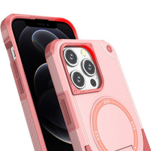 For iPhone 12 Pro Max Case Magnetic Circle Rugged Grip Kickstand +Tempered Glass