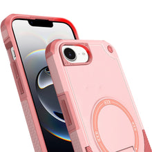 For iPhone 16e Case Magnetic Circle Rugged Grip Kickstand Cover + Tempered Glass