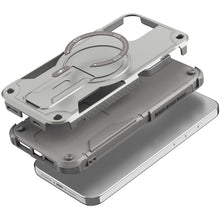 For iPhone 17 Case Magnetic Circle Rugged Grip with Kickstand + Tempered Glass