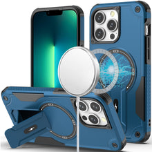 For iPhone 13 Pro Max 6.7 inch Case Magnetic Circle Rugged Grip Kickstand Cover