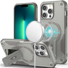 For iPhone 13 Pro Max 6.7 inch Case Magnetic Circle Rugged Grip Kickstand Cover