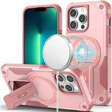 For iPhone 13 Pro Max 6.7 inch Case Magnetic Circle Rugged Grip Kickstand Cover