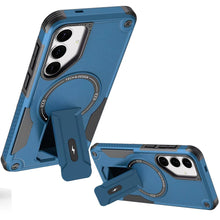 For Samsung S25/S24 Case Magnetic Circle Rugged Grip Kickstand + Tempered Glass