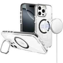 For iPhone 16 PRO MAX Case Camera Stand Cover Magnetic Circle + Tempered Glass