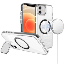 For iPhone 12/12 Pro Case Camera Stand Cover Magnetic Charging + Tempered Glass