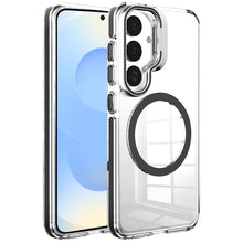 For Samsung S25/S24 Case Camera Stand Cover Magnetic Charging + Tempered Glass