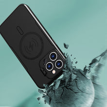 For iPhone 13 Pro Max 6.7 inch Case Magnetic Circle with Rear Lens Cover Stand