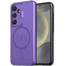 For Samsung S25+/S24+ Case Magnetic Circle Lens Cover w/ Stand + Tempered Glass