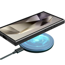 For Samsung S25 Ultra Case Magnetic Circle Lens Cover with Stand +Tempered Glass