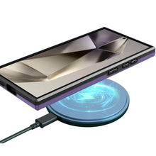 For Samsung S25 Ultra Case Magnetic Circle Lens Cover with Stand +Tempered Glass