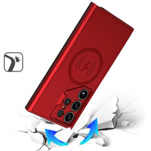 For Samsung S25 Ultra Case Magnetic Circle Lens Cover with Stand +Tempered Glass