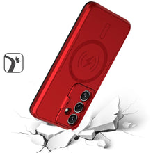 For Samsung S25/S24 Case Magnetic Circle Lens Cover with Stand + Tempered Glass