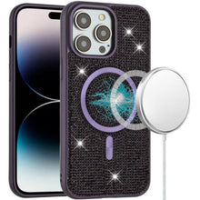 For iPhone 14 PRO MAX 6.7 in. Case Magnetic Circle Full Bling Dazzle Shimmering