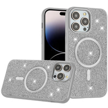 For iPhone 14 PRO MAX 6.7 in. Case Magnetic Circle Full Bling Dazzle Shimmering